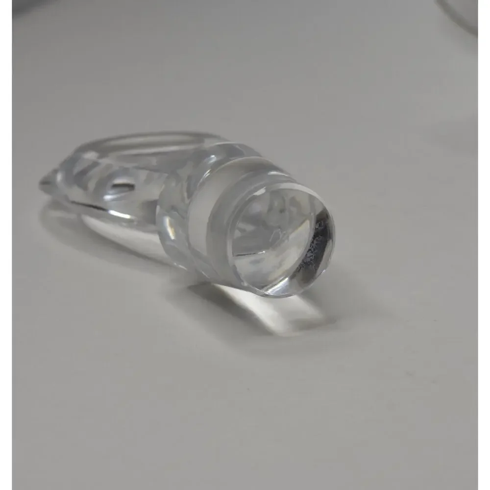 1950 Donald Pollard STEUBEN Blown Glass spiral Neck DECANTER with Moon Stopper